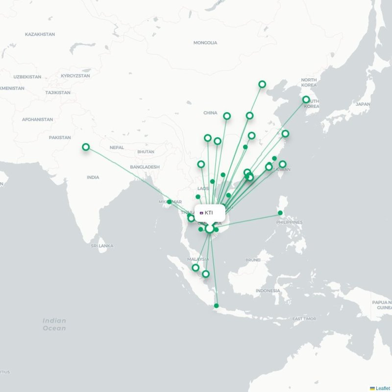 KTI - DEL route map