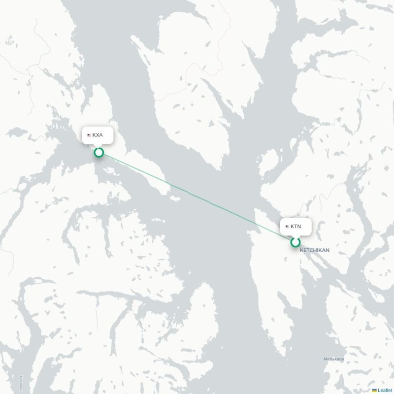 KTN - KXA route map