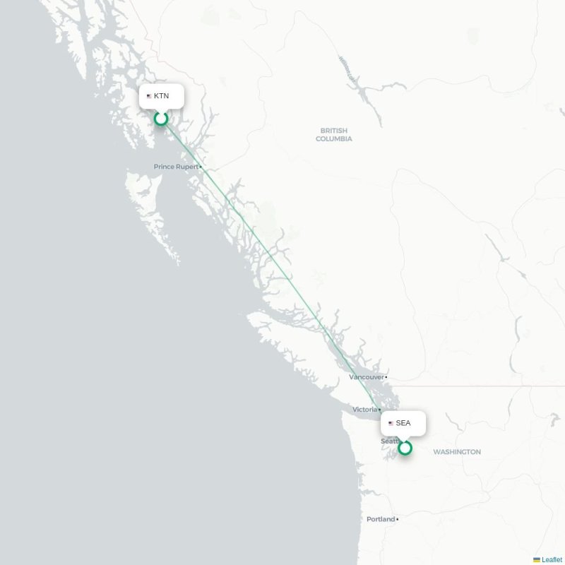 KTN - SEA route map