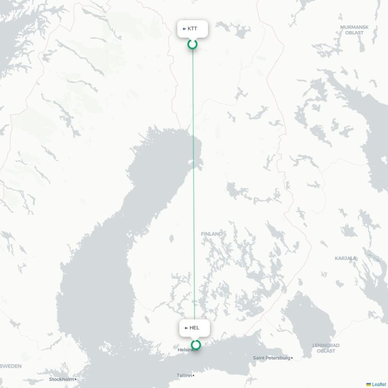 KTT - HEL route map