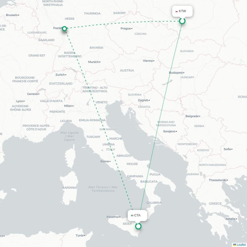 KTW - CTA route map