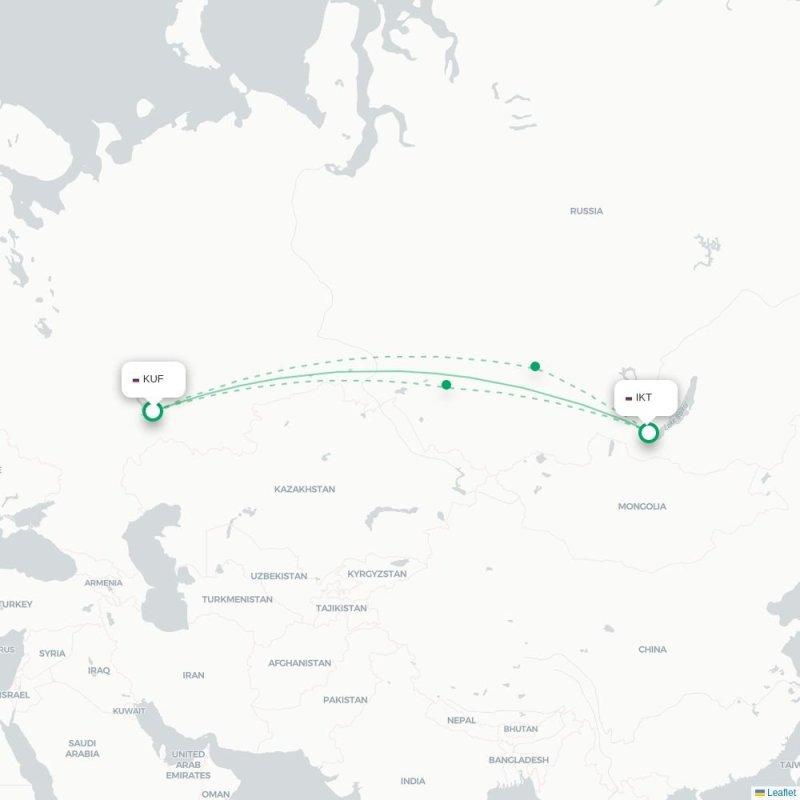 KUF - IKT route map