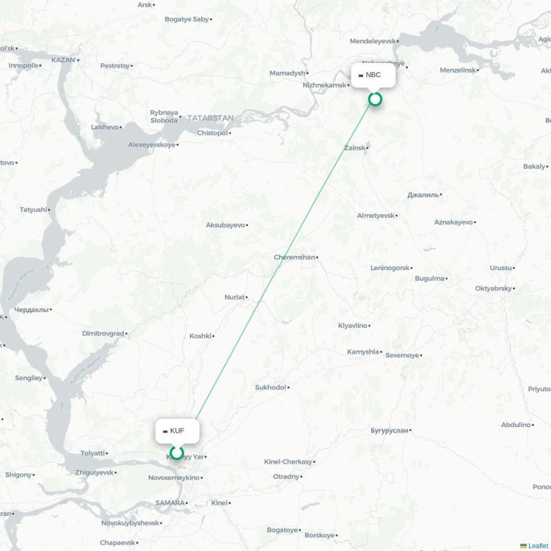 KUF - NBC route map