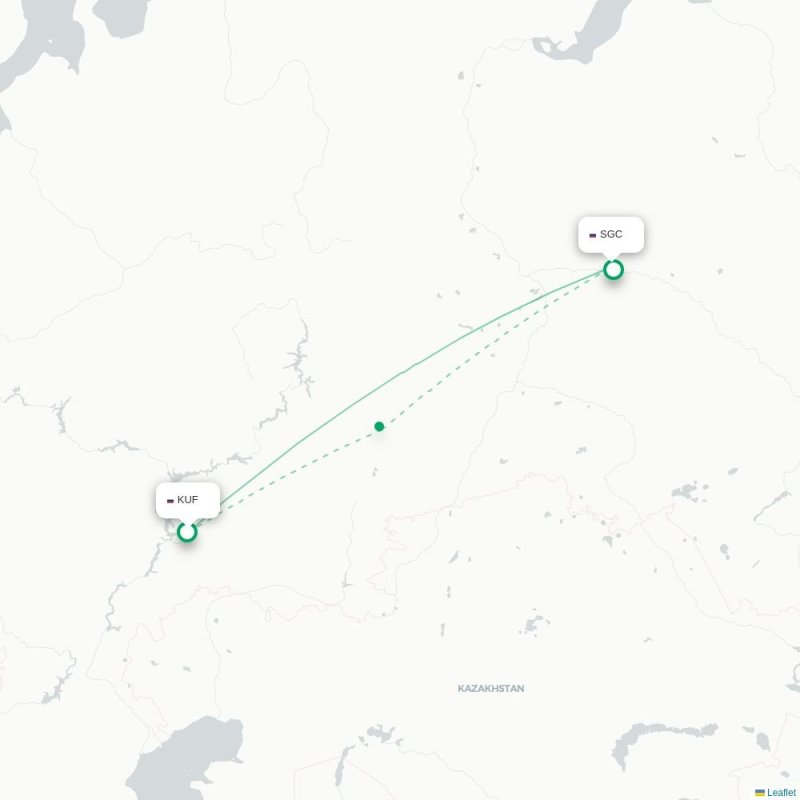 KUF - SGC route map