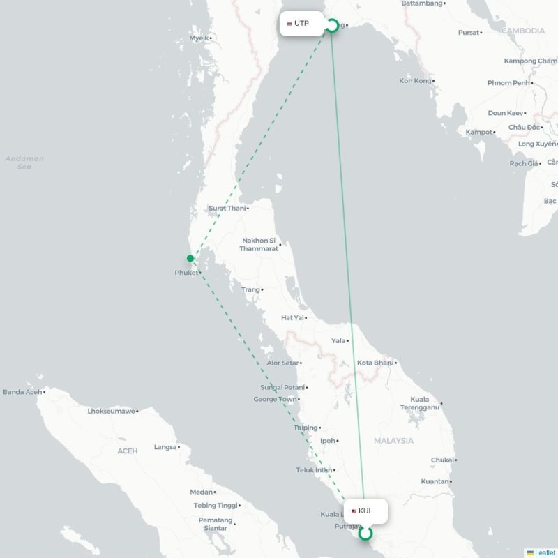 KUL - UTP route map