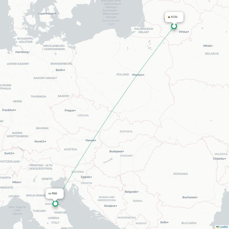 KUN - RMI route map