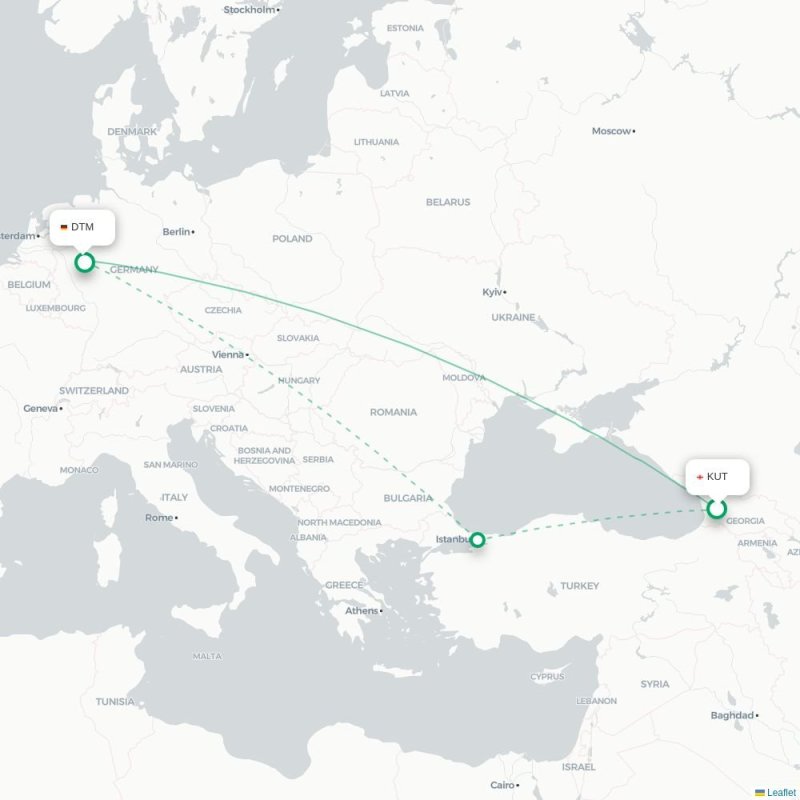 KUT - DTM route map