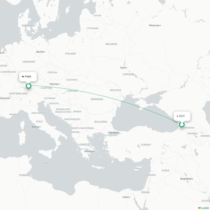 KUT - FMM route map