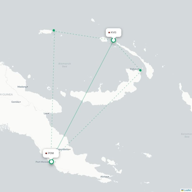 KVG - POM route map