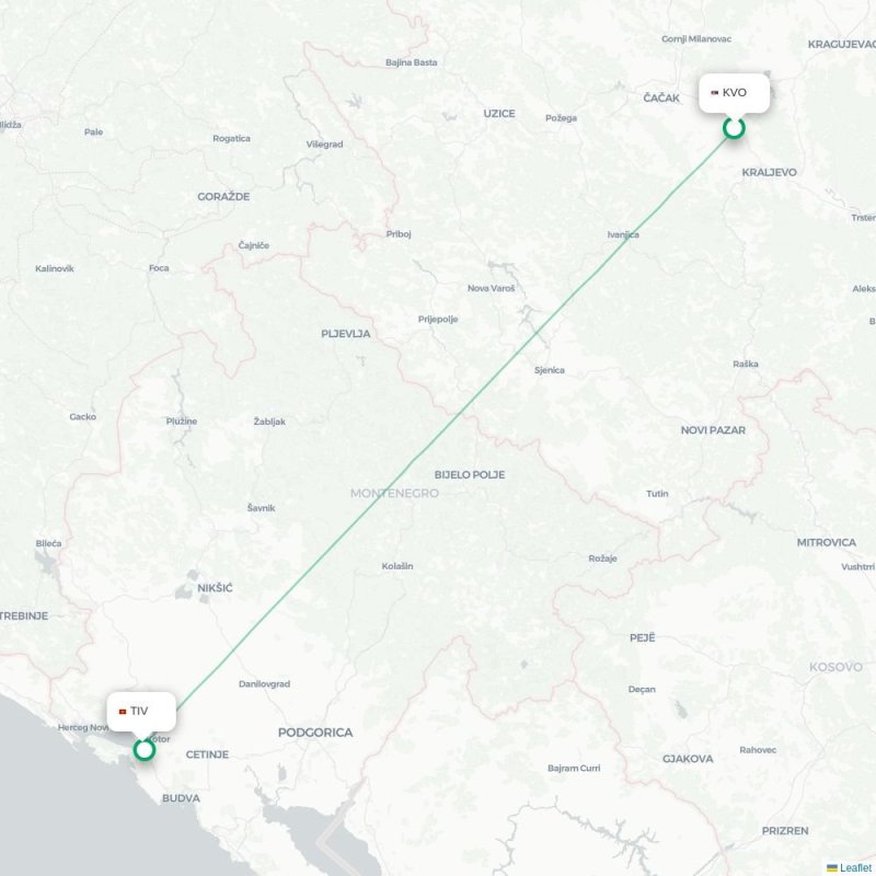 KVO - TIV route map