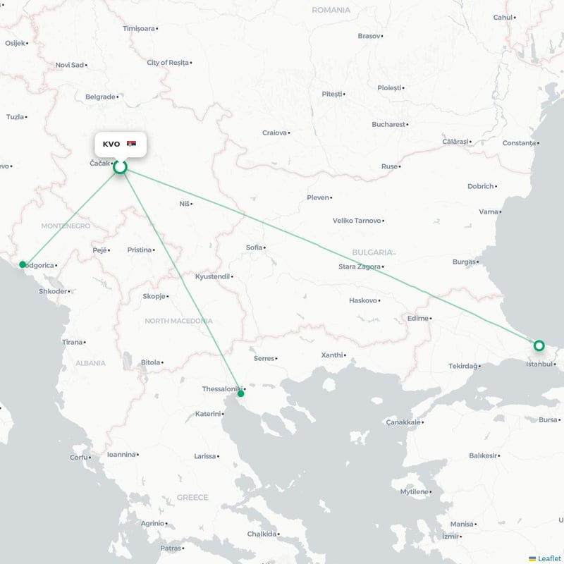 Route map Ladevci  KVO 