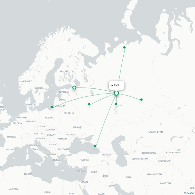 KVX - NNM route map