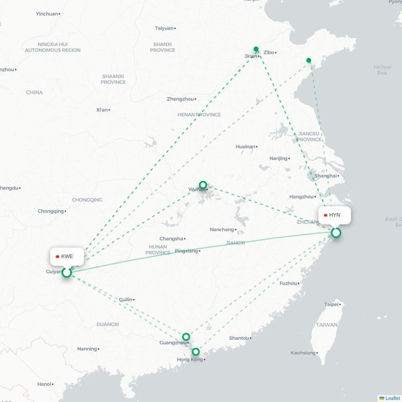 KWE - HYN route map