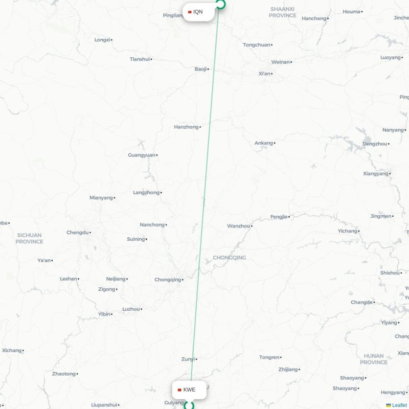 KWE - IQN route map