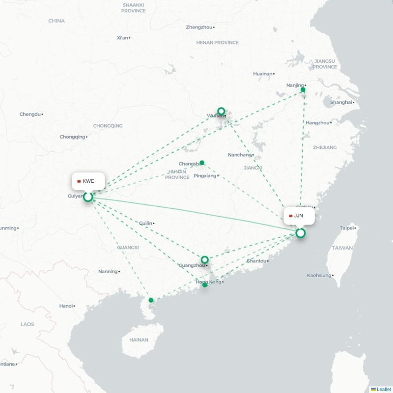 KWE - JJN route map
