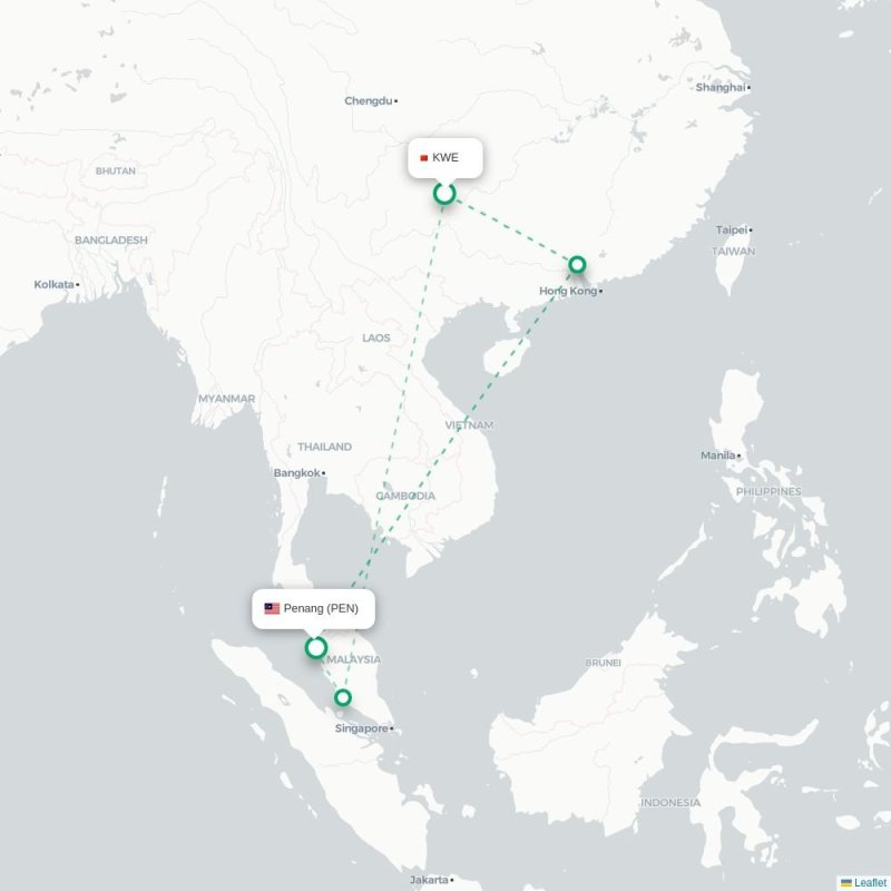 KWE - PEN route map