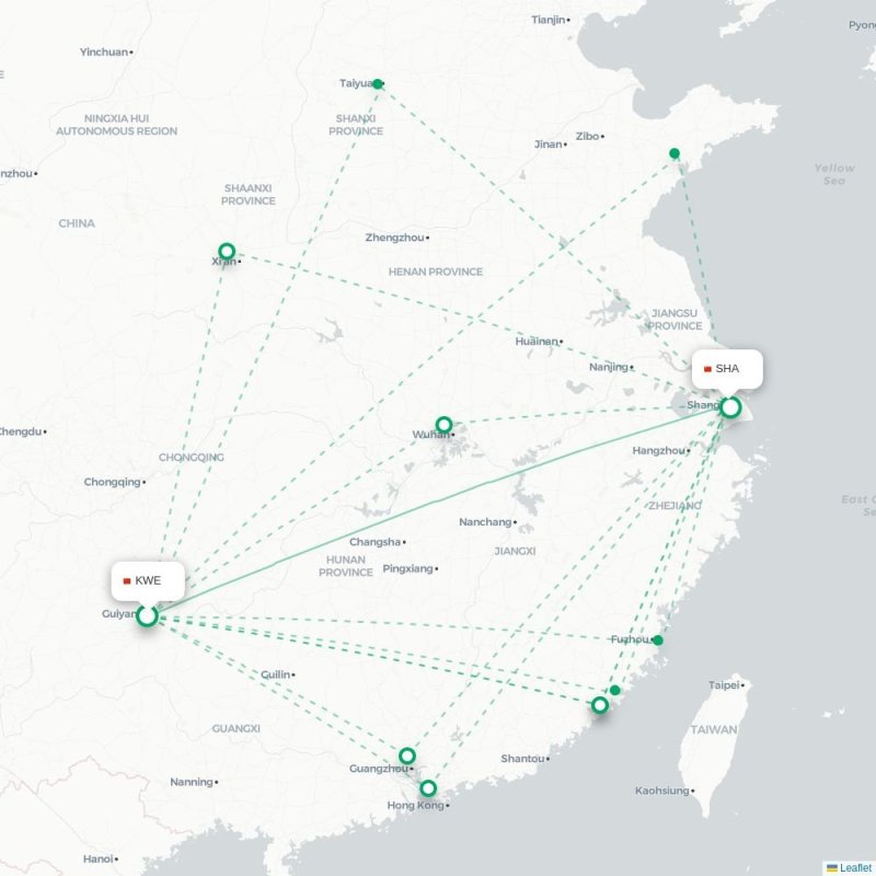 KWE - SHA route map