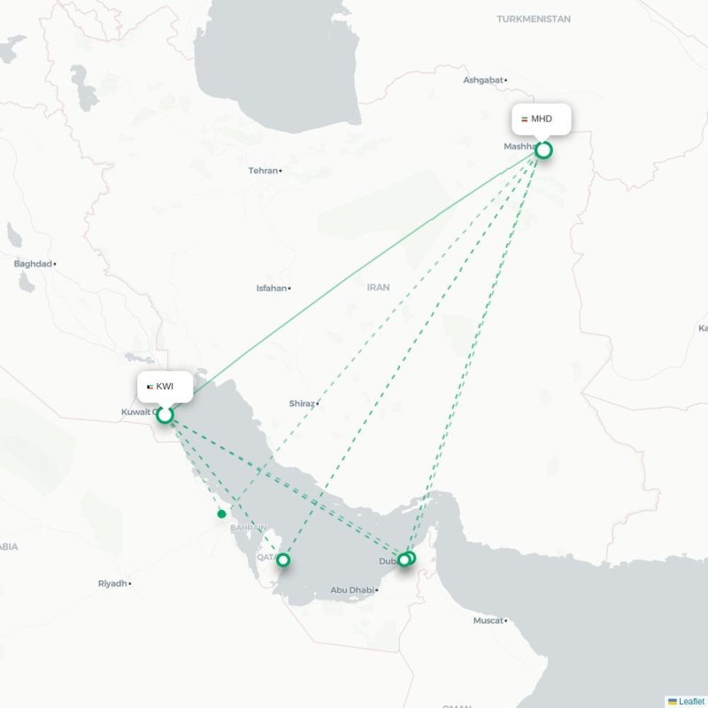 KWI - MHD route map
