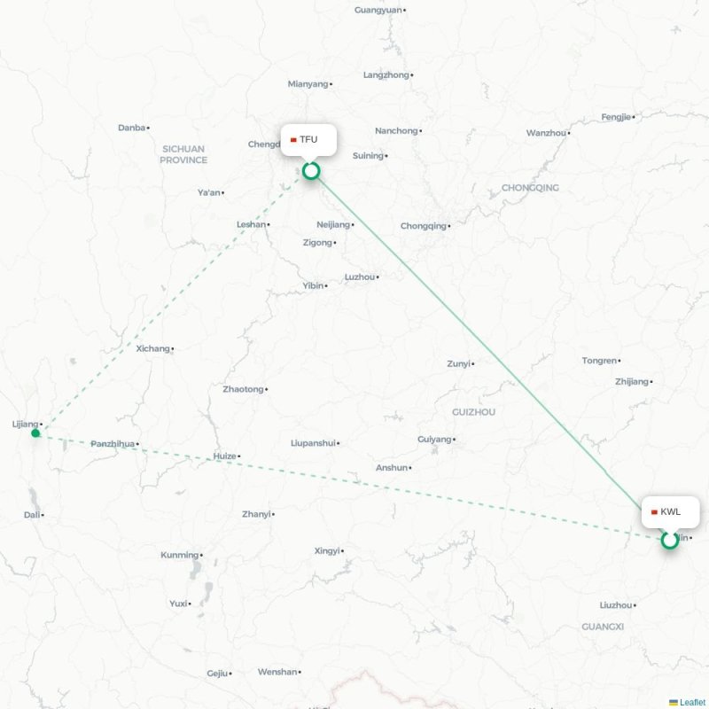 KWL - TFU route map
