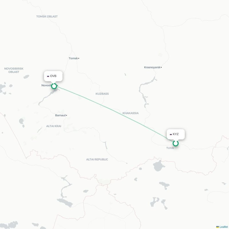 KYZ - OVB route map