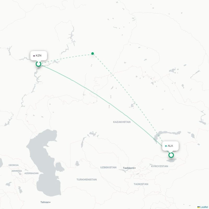 KZN - ALA route map