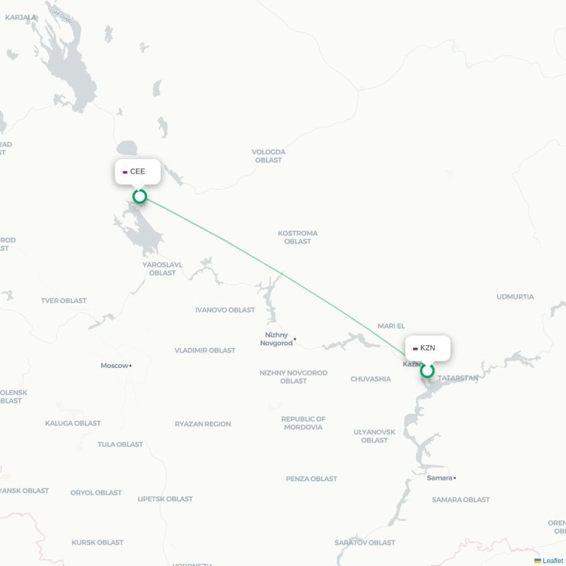 KZN - CEE route map