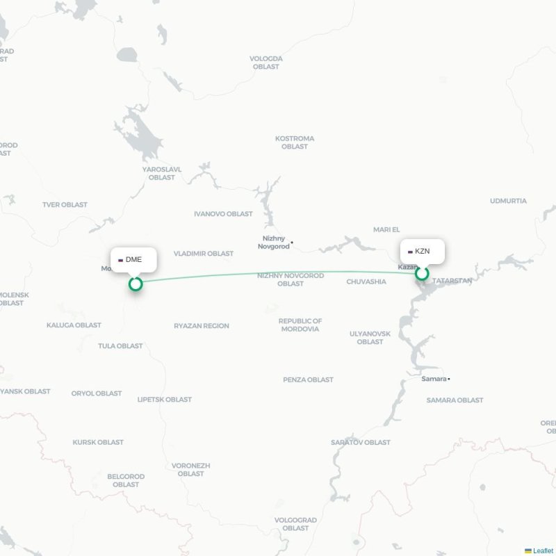 KZN - DME route map