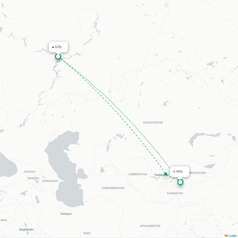 KZN - FEG route map