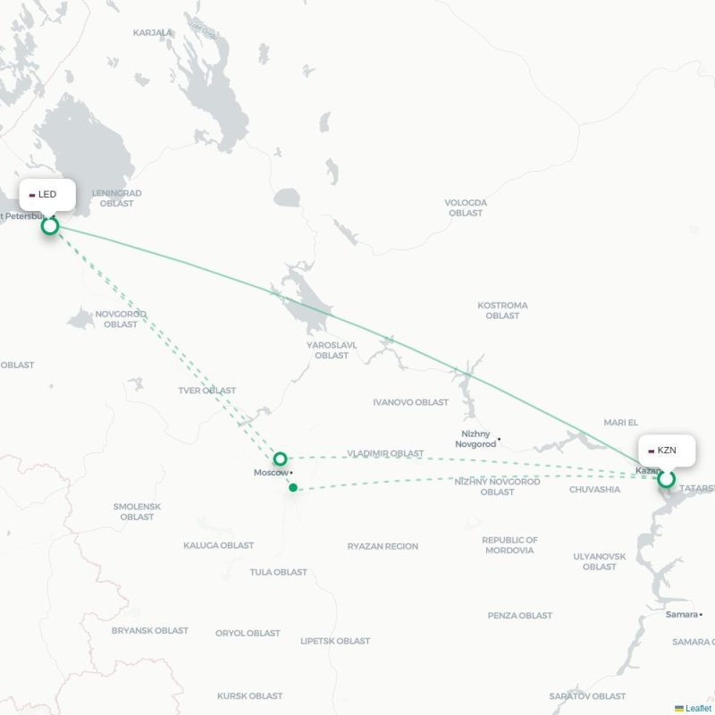 KZN - LED route map