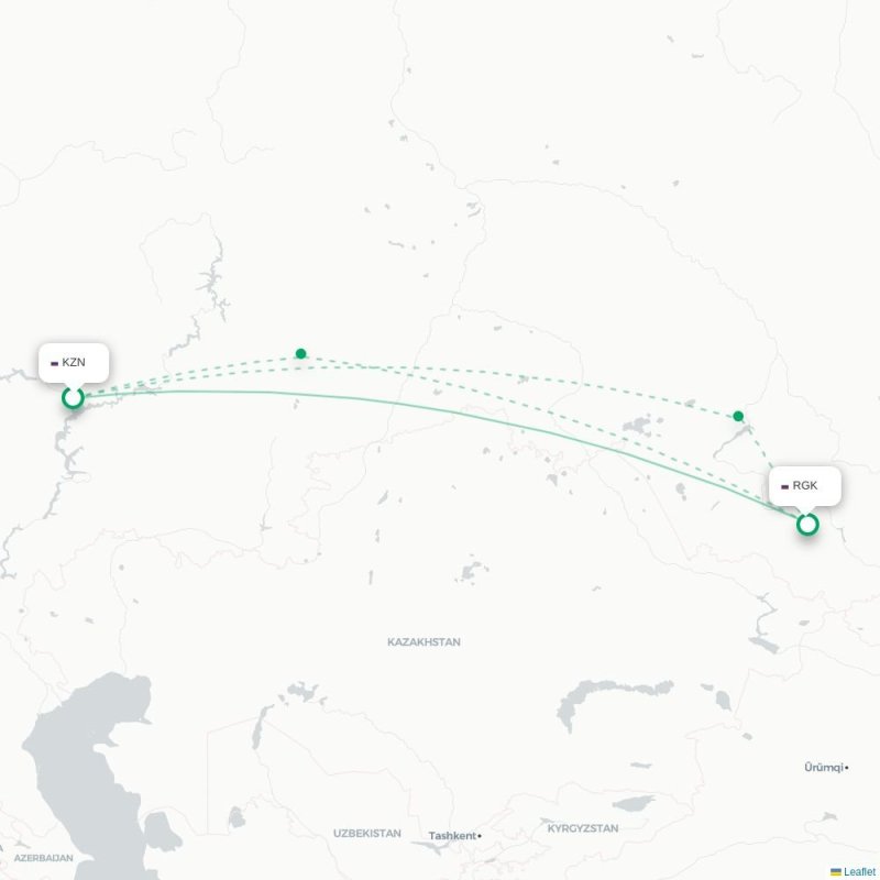 KZN - RGK route map