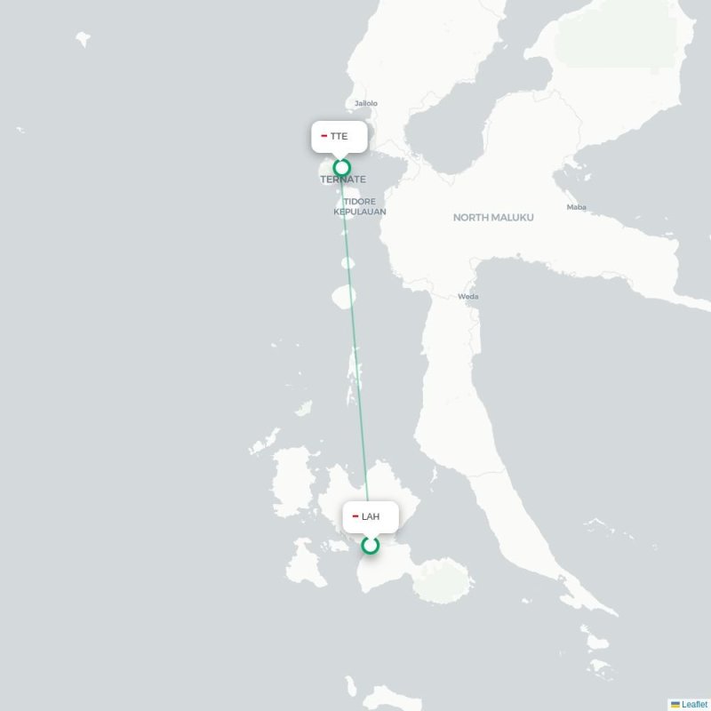 LAH - TTE route map