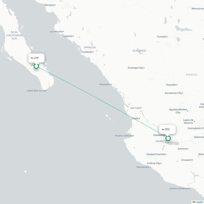 LAP - GDL route map