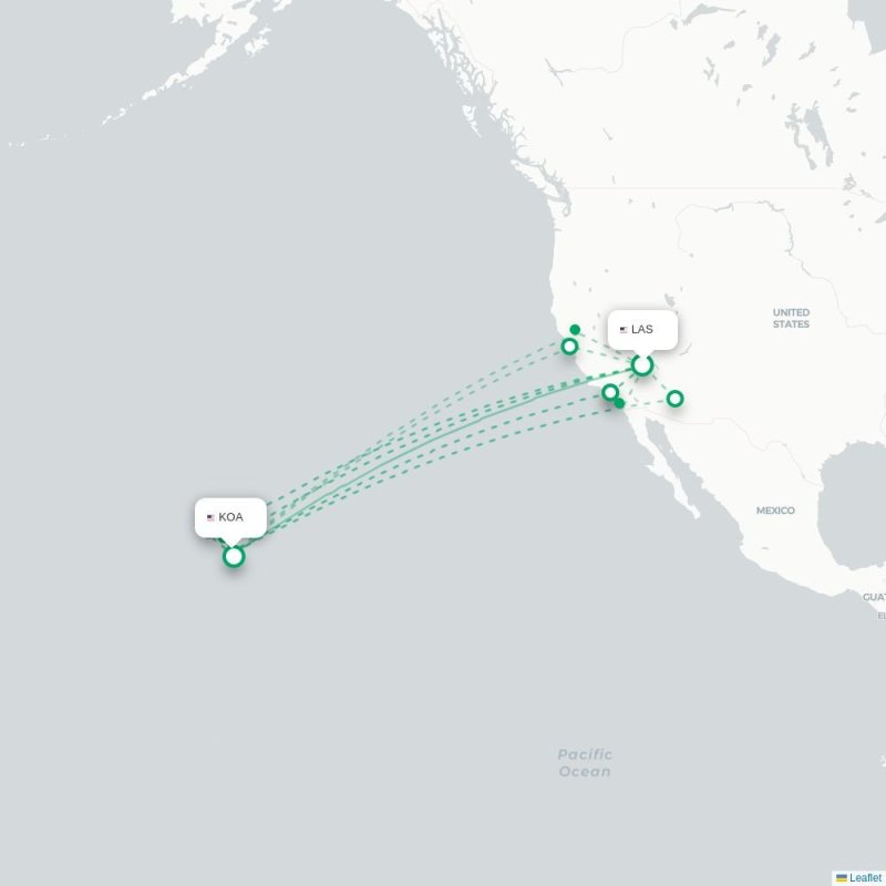 LAS - KOA route map