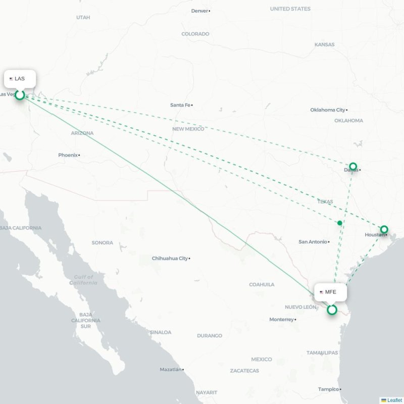 LAS - MFE route map