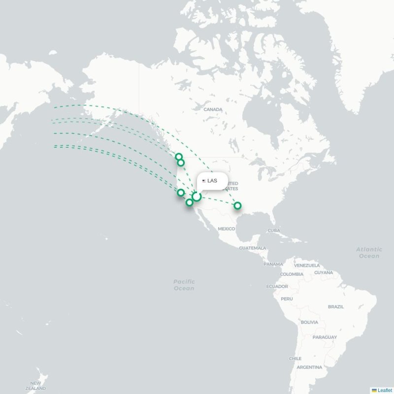 LAS - PVG route map