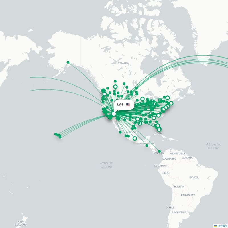 Route map Las Vegas  LAS airport