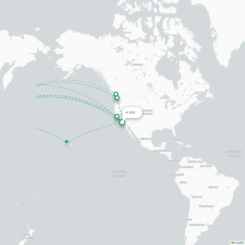 LAX - HND route map