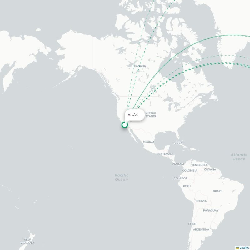 LAX - JED route map