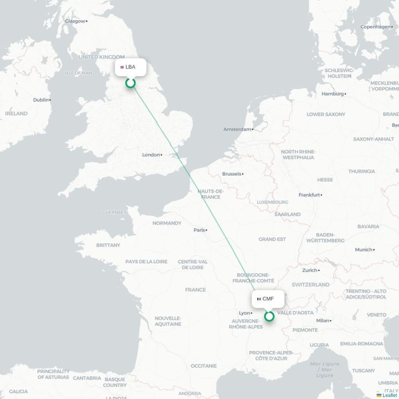 LBA - CMF route map