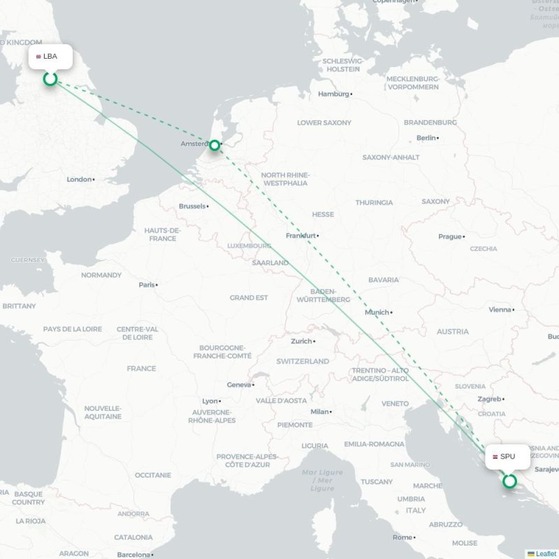 LBA - SPU route map