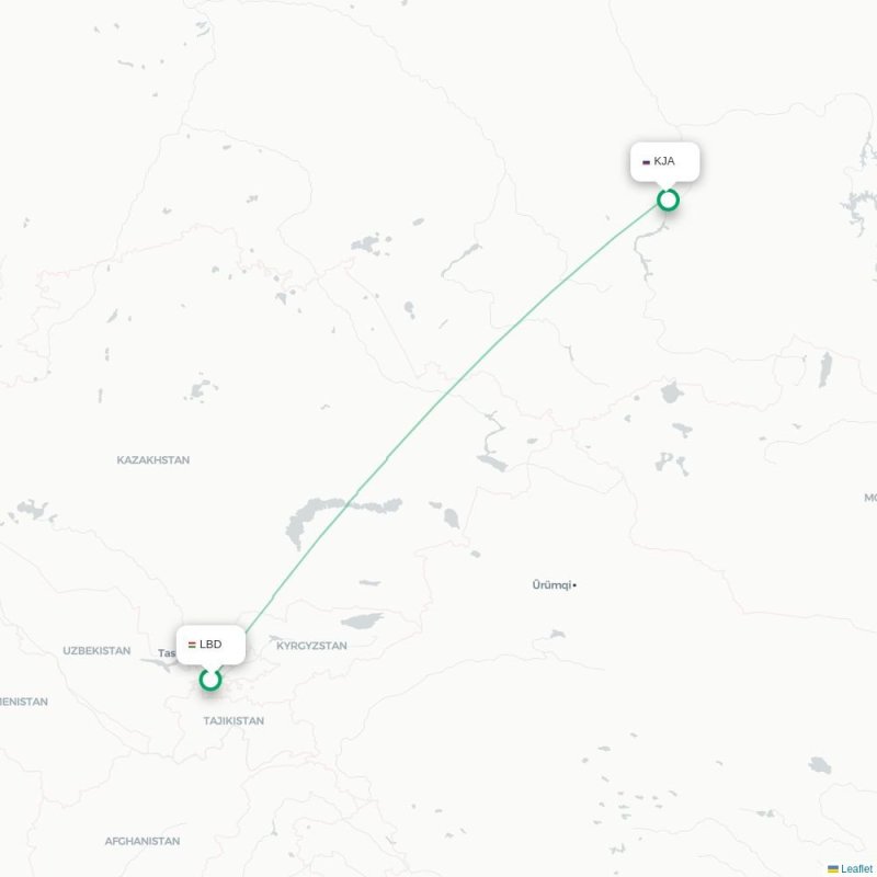 LBD - KJA route map