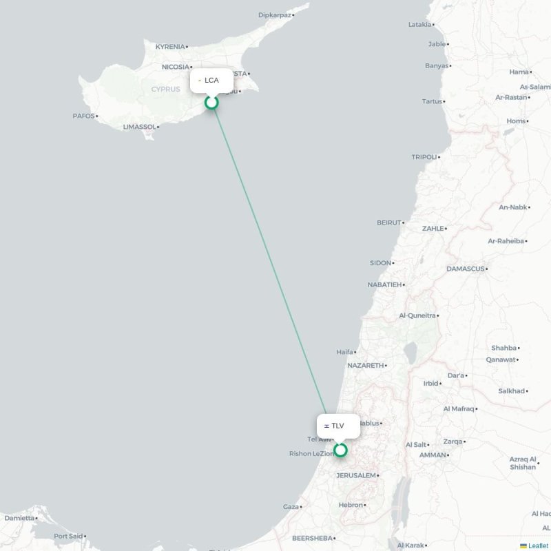 LCA - TLV route map