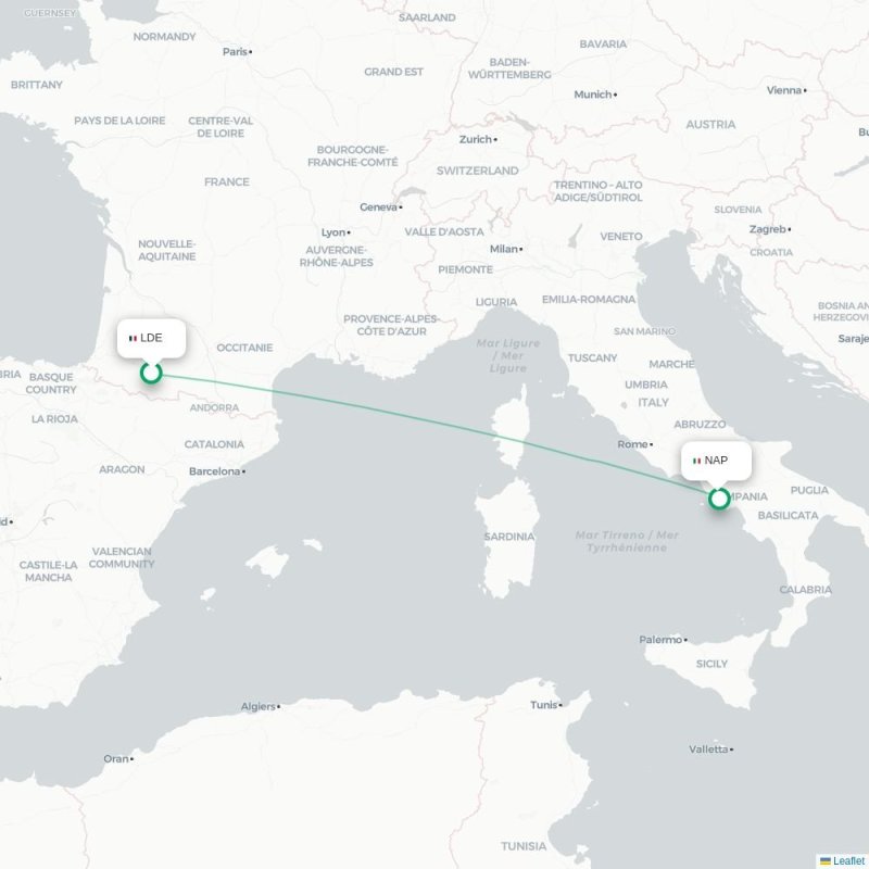 LDE - NAP route map