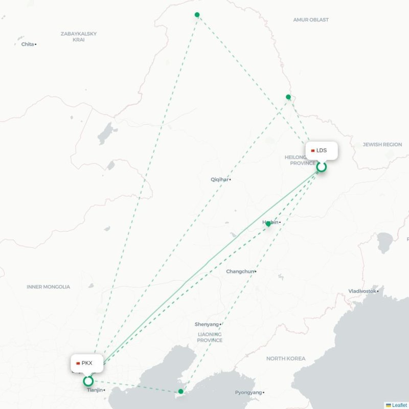 LDS - PKX route map
