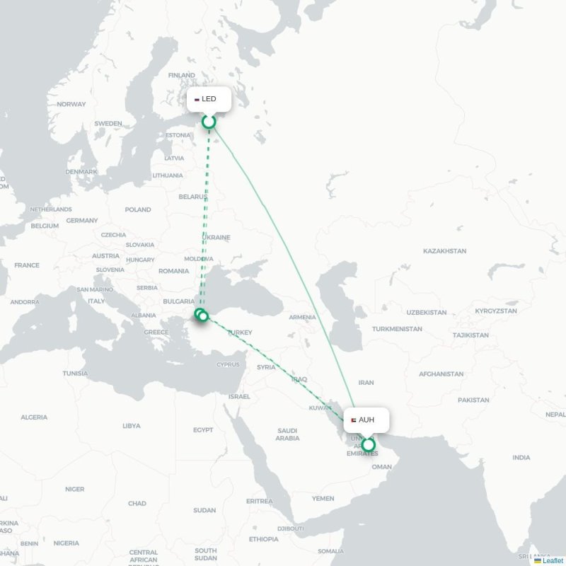 LED - AUH route map