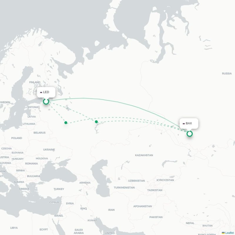 LED - BAX route map