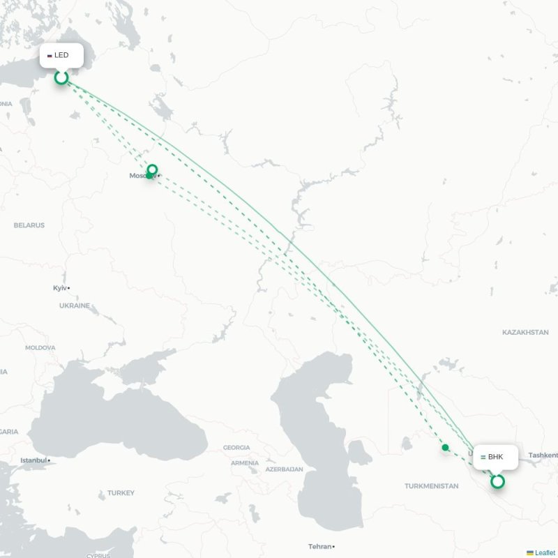 LED - BHK route map