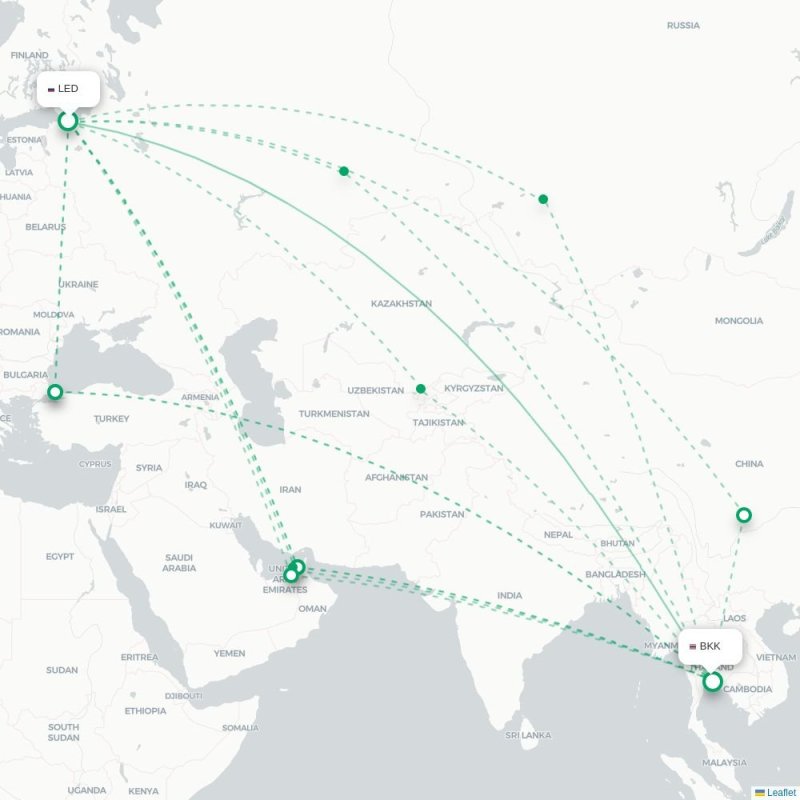 LED - BKK route map