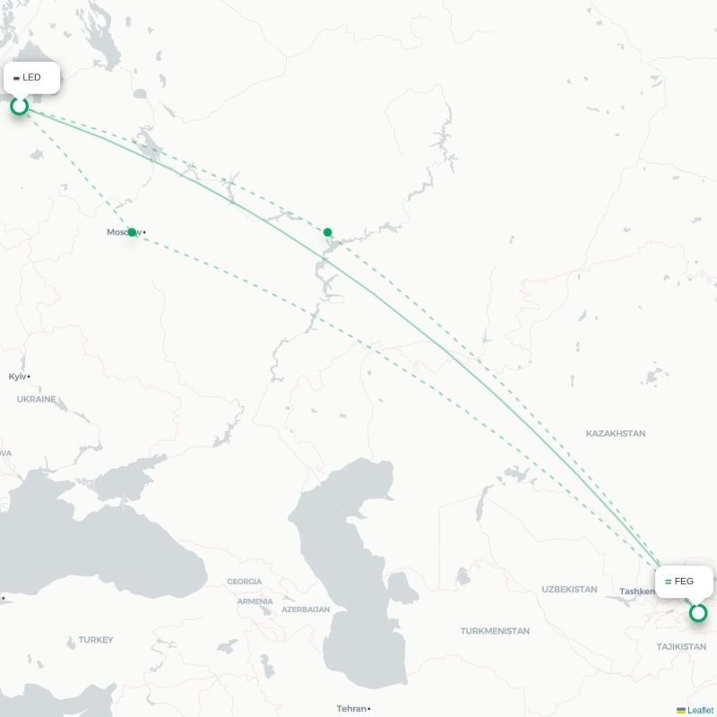 LED - FEG route map