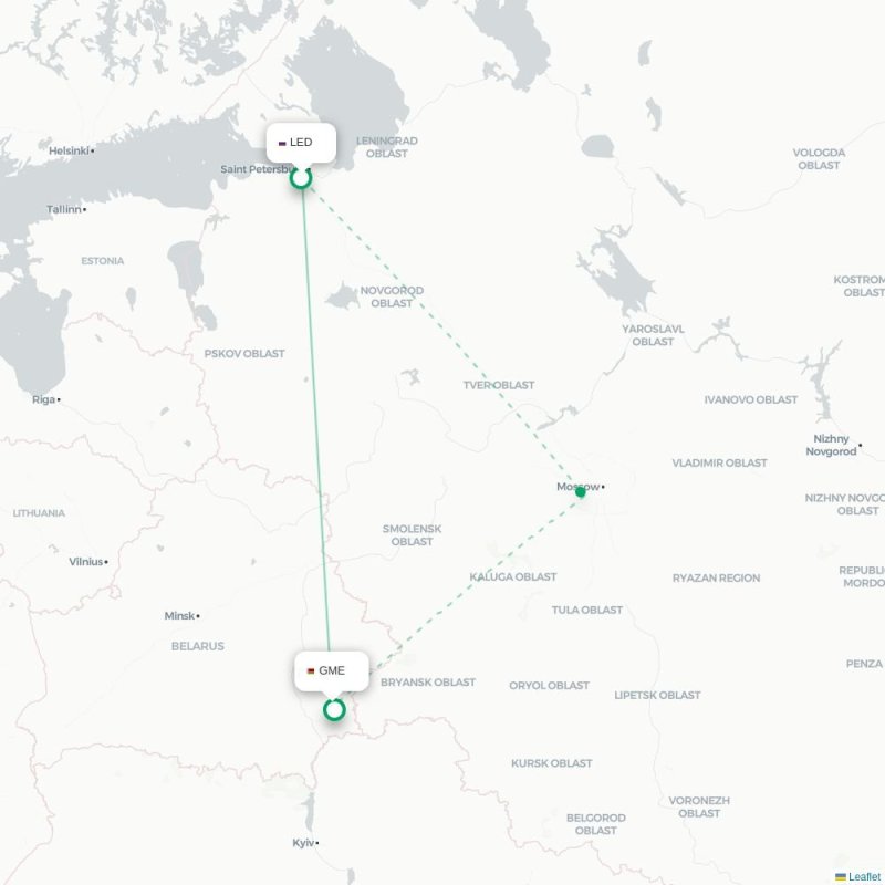 LED - GME route map